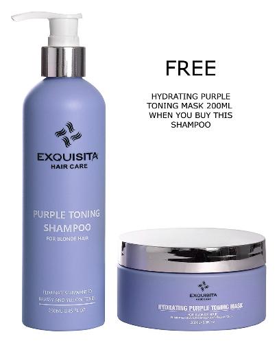 Exquisita Blonde Toning Shampoo 250ml + FREE Mask 250ml